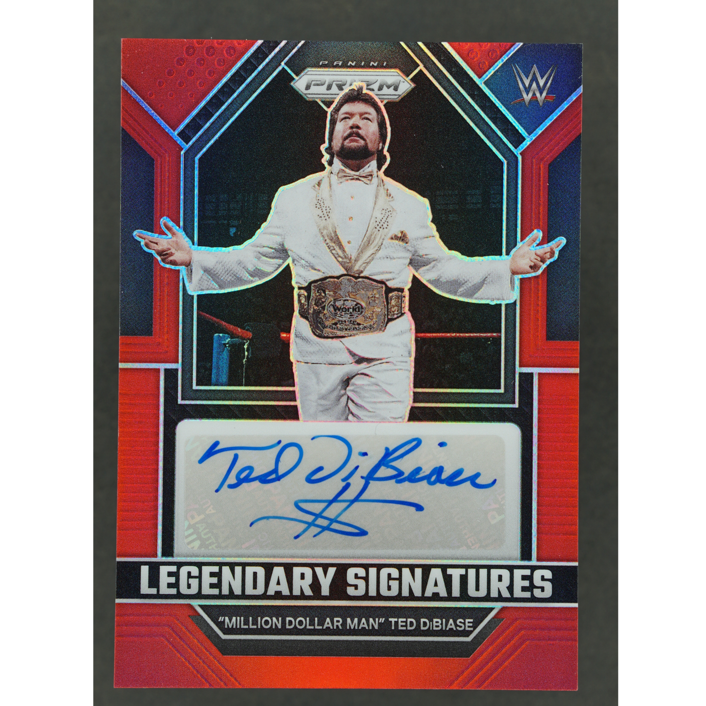 "Million Dollar Man" Ted DiBiase 2023 Prizm Legendary Signatures Red 29/99 #LS-MDM