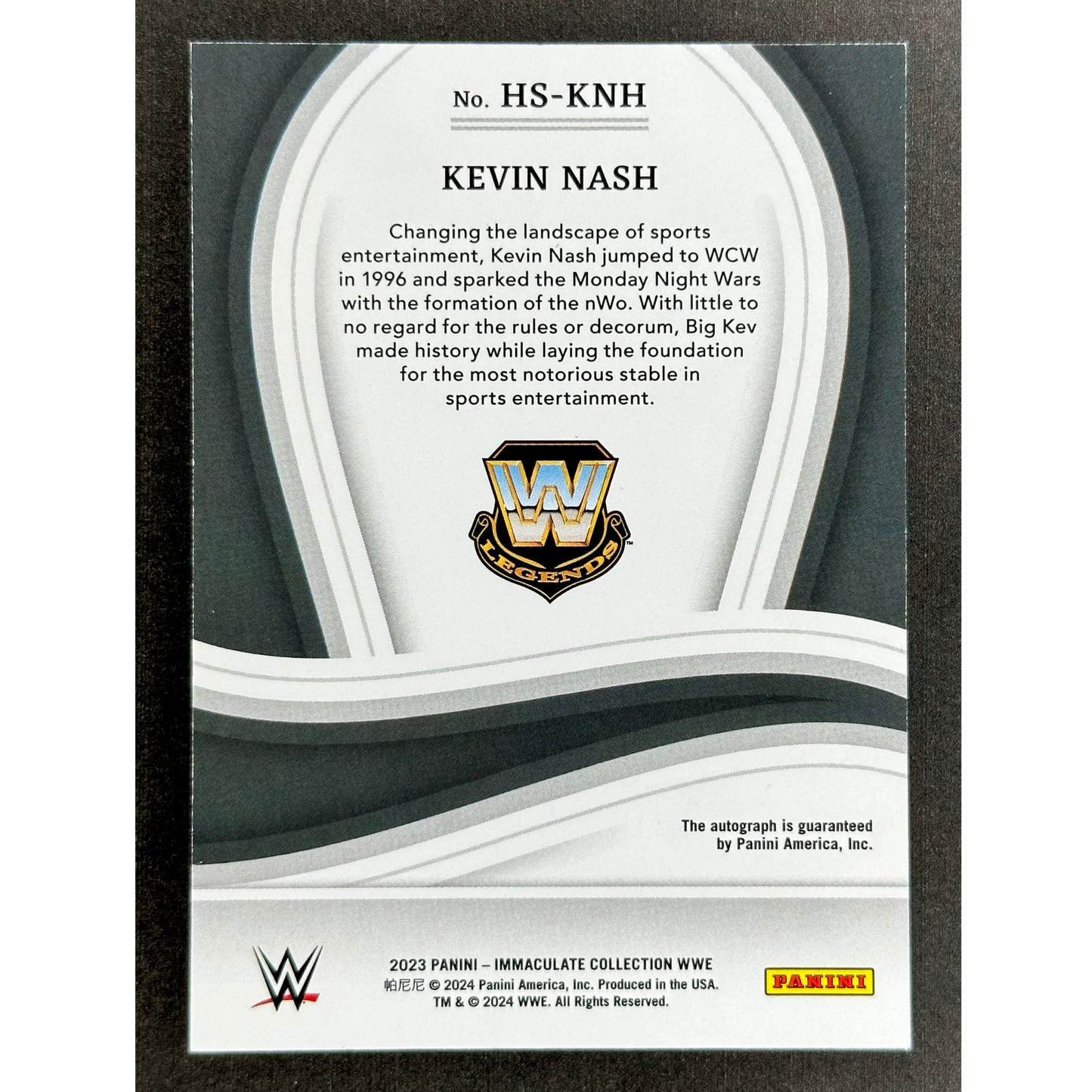 Kevin Nash 2023 Immaculate Heralded Signatures 6/10 #HS-KNH
