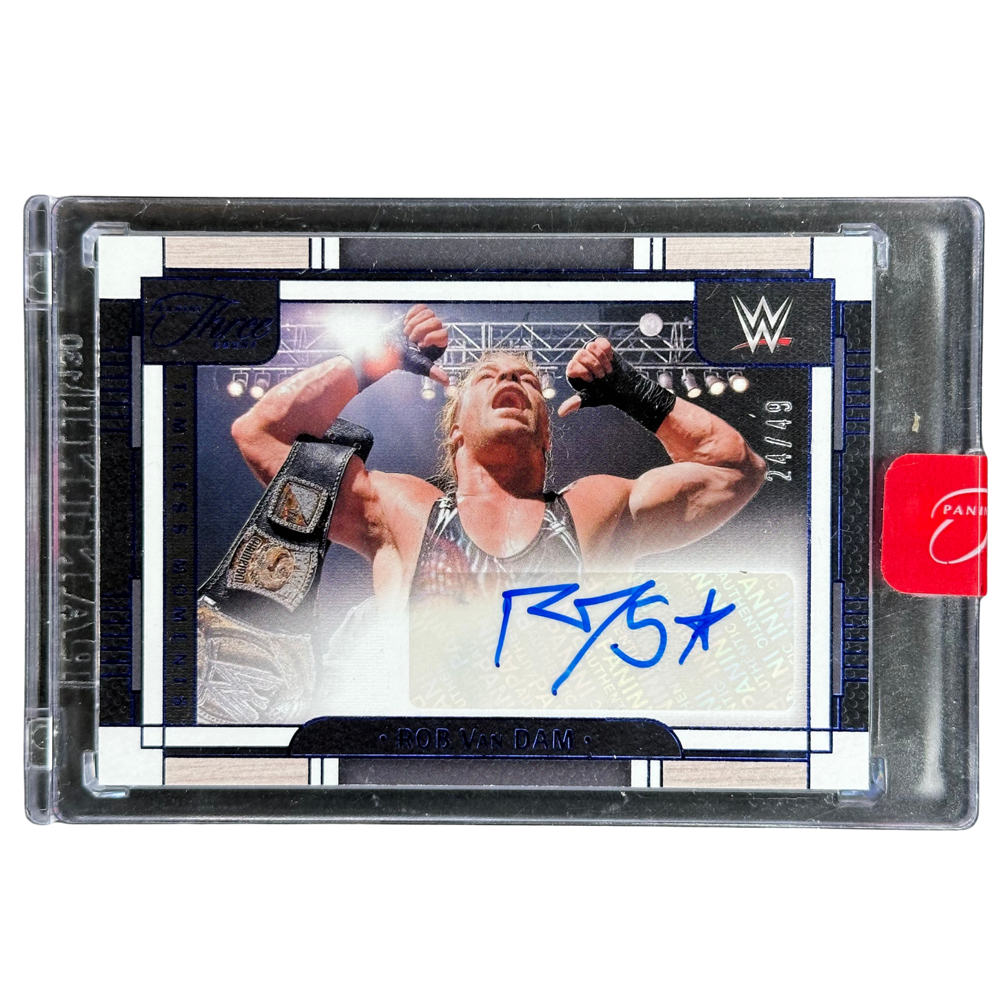 Rob Van Dam 2024 Three Count Timeless Moments Auto 24/49 #TH-RVD