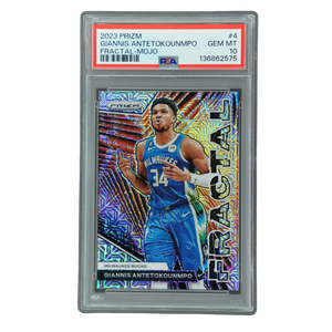 Giannis Antetokounmpo 2023 Prizm Fractal Mojo 20/25 PSA 10 #4