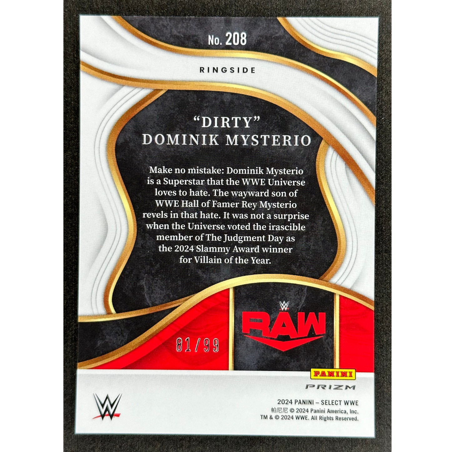 "Dirty" Dominik Mysterio 2024 Select Ringside 81/99 #208