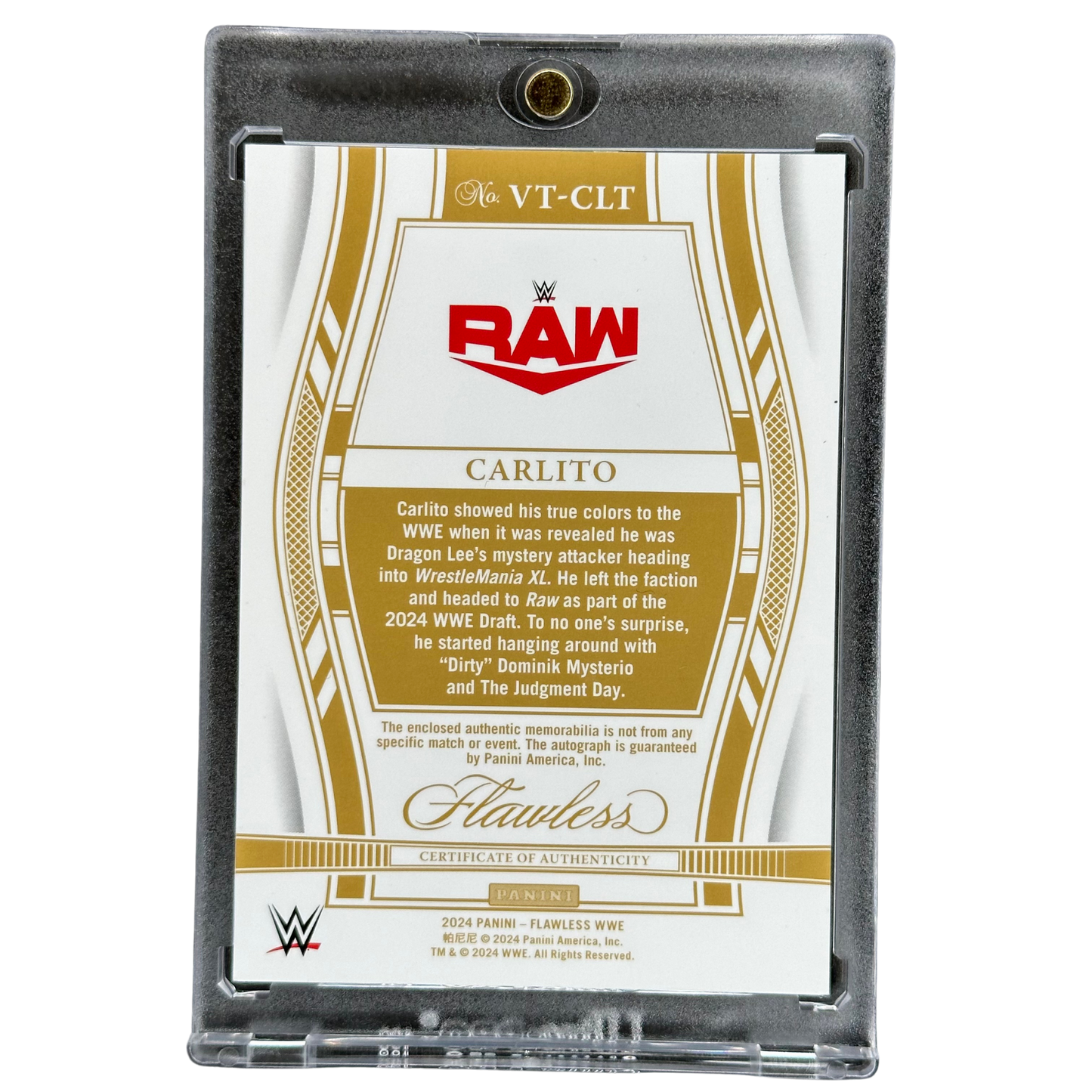Carlito 2024 Flawless Memorabilia Auto 11/25 #VT-CLT