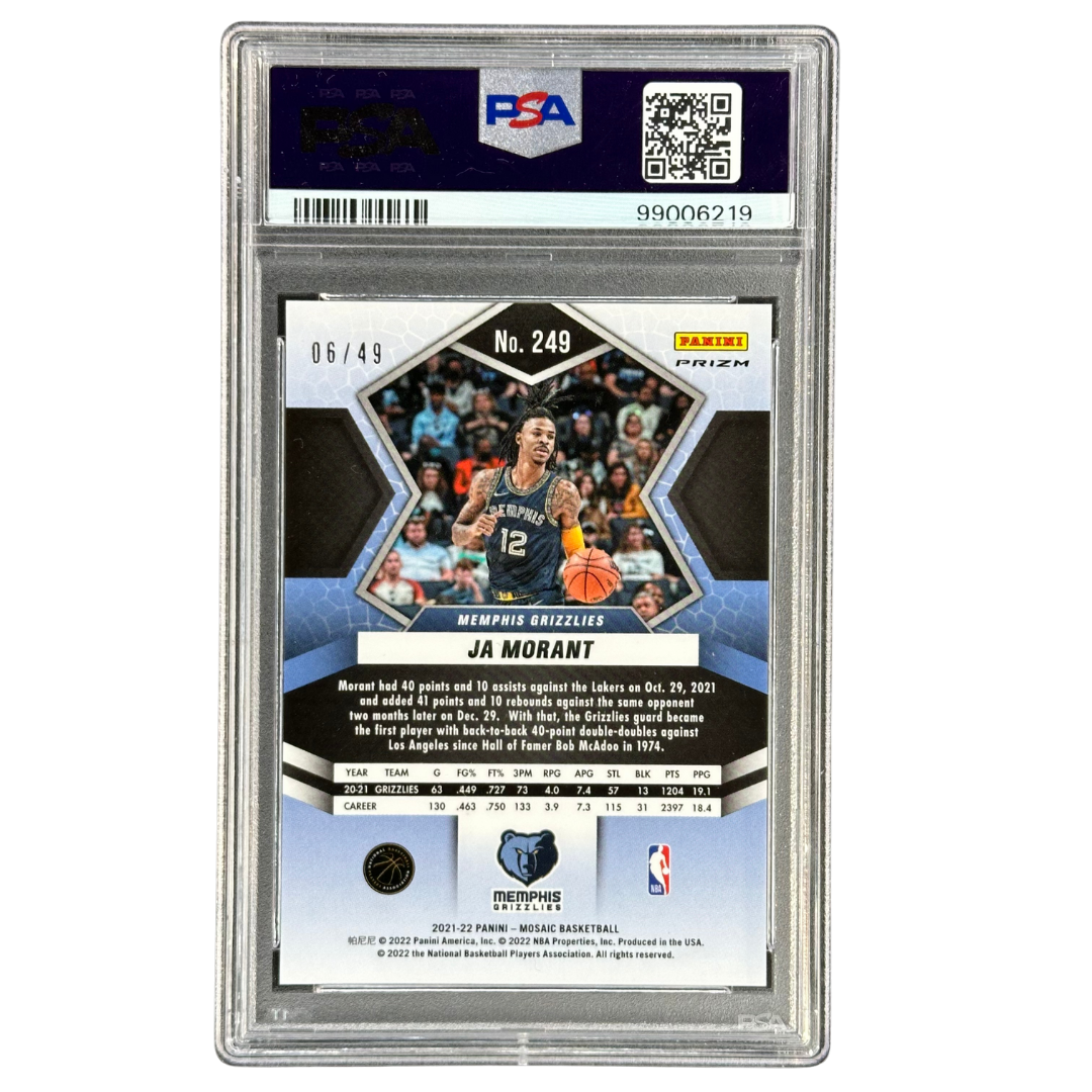 Ja Morant 2021 Mosaic Purple Mosaic National Pride PSA 10 #249