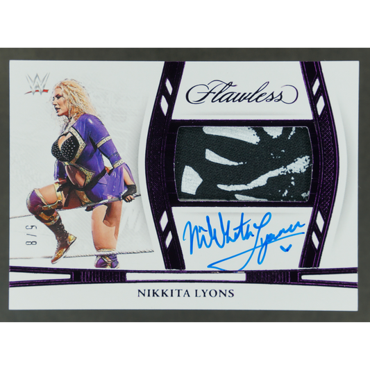 Nikkita Lyons 2024 Flawless Memorabilia Auto 5/8 #HZ-NKL