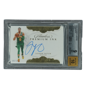 Jayson Tatum 2018 Flawless Premium Ink Auto Gold 6/10 BGS 9 #28