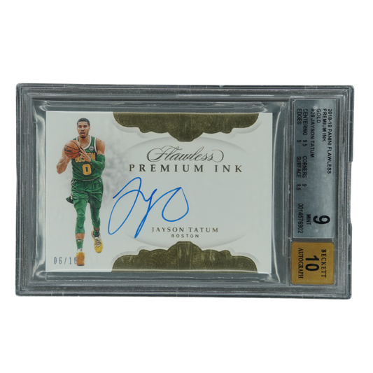 Jayson Tatum 2018 Flawless Premium Ink Auto Gold 6/10 BGS 9 #28