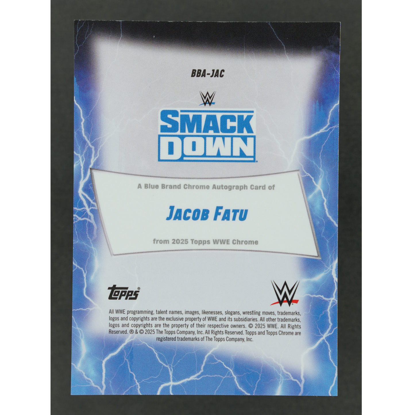 Jacob Fatu 2025 Chrome Blue Brand Geometric Auto #BBA-JAC