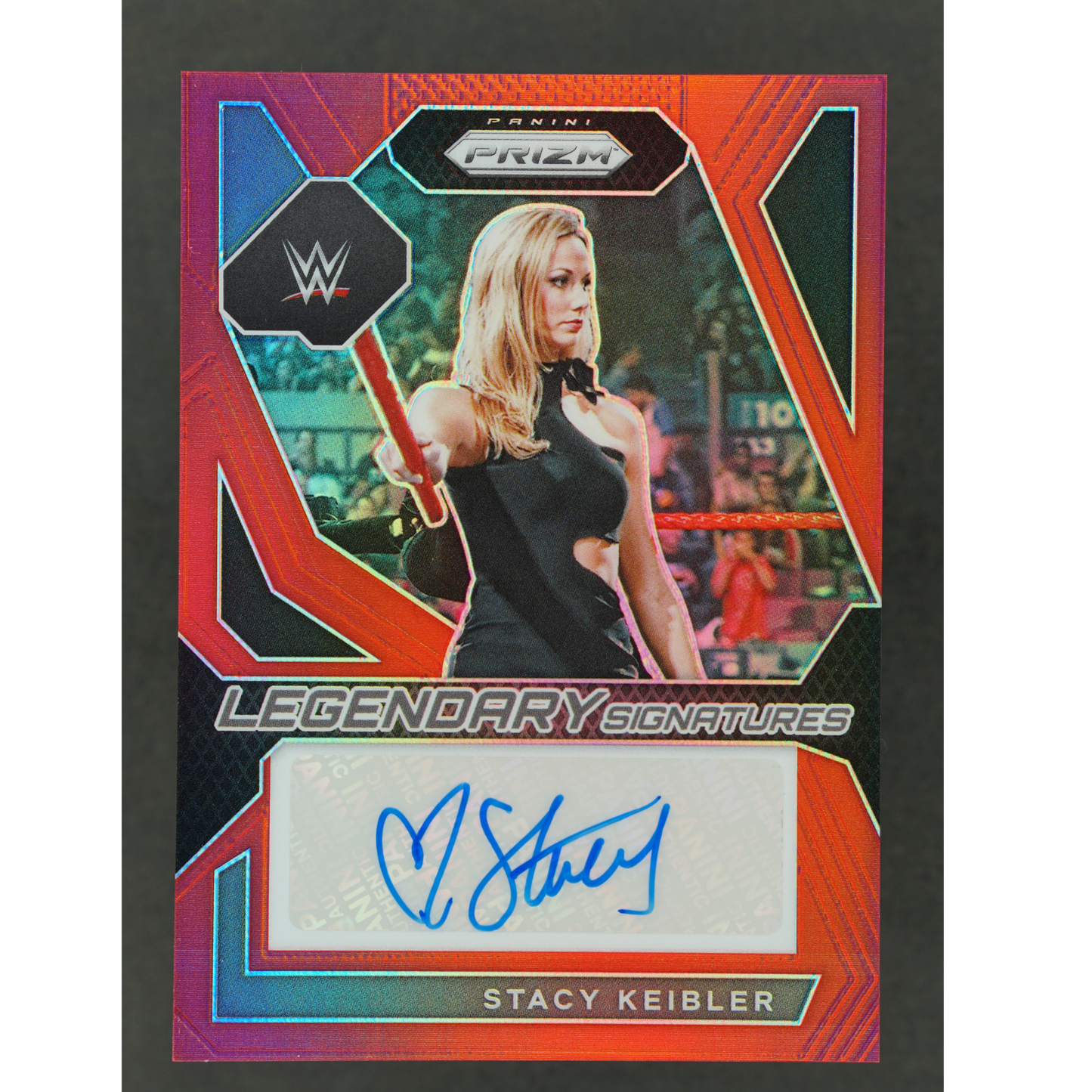 Stacy Keibler 2024 Prizm Legendary Signatures Red Auto 45/99 #LS-SKB