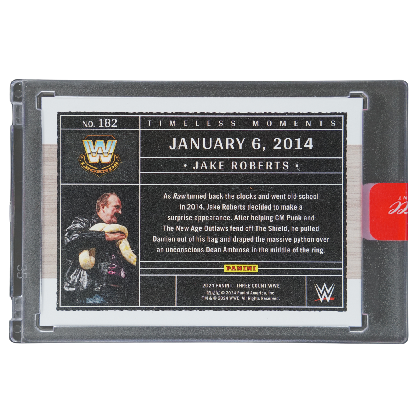 Jake Roberts 2024 Three Count Timeless Moments Gold 6/10 #182