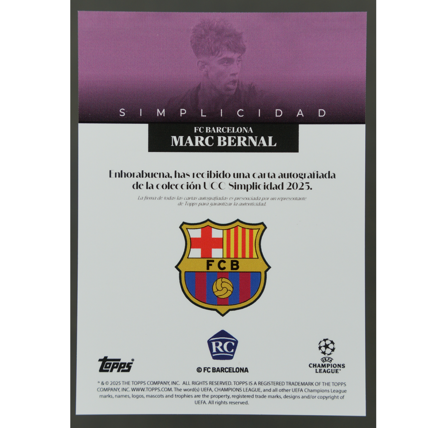 Marc Bernal 2025 Simplicidad RC Auto 19/25