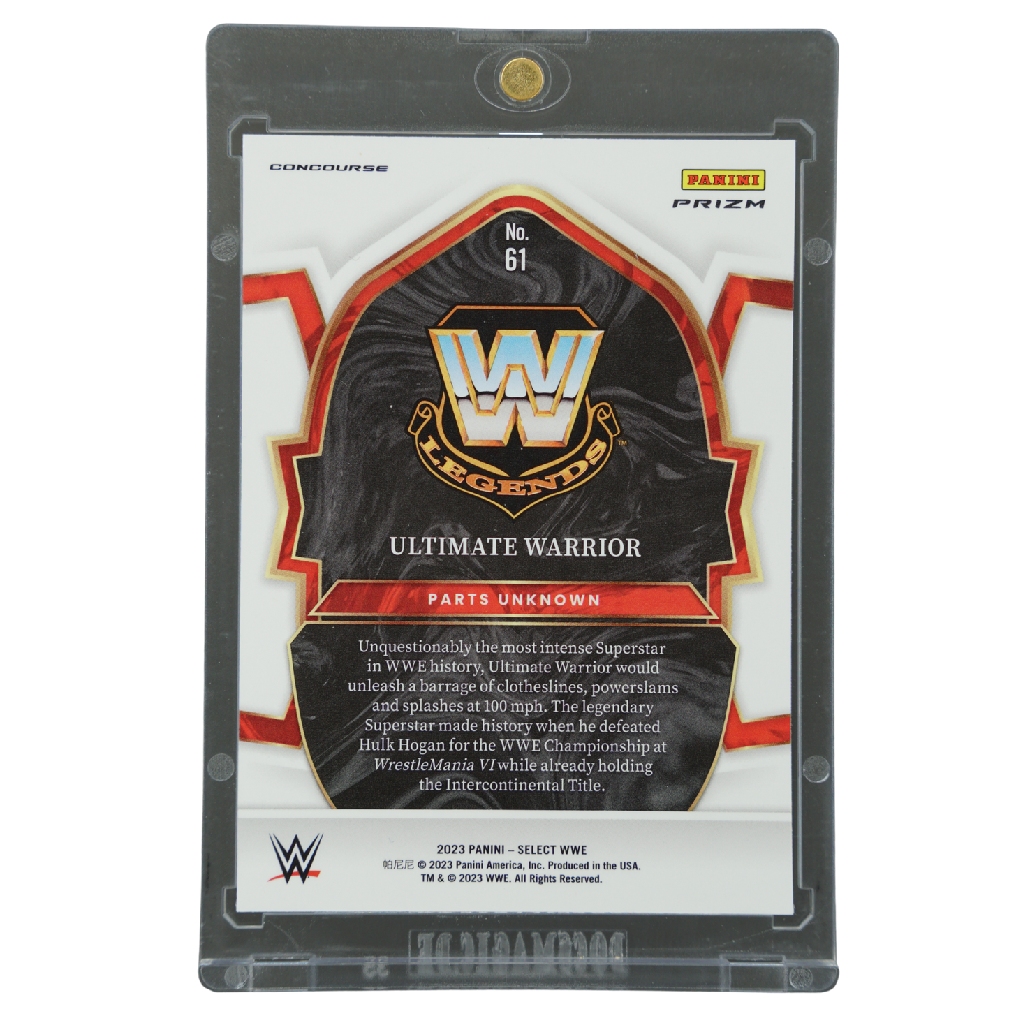 Ultimate Warrior 2023 Select Zebra #61