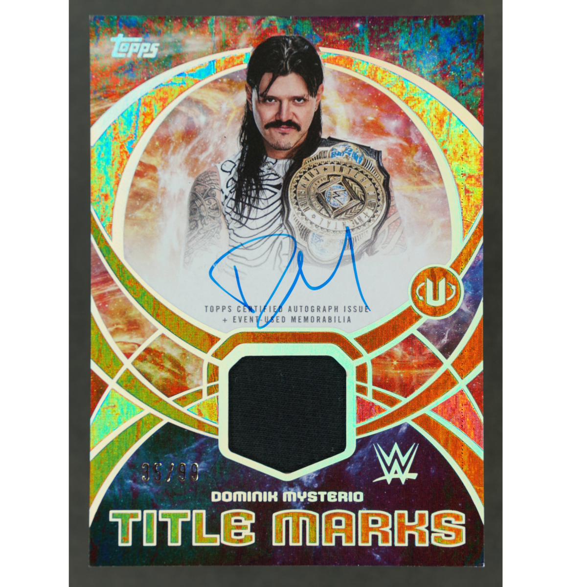 Dominik Mysterio 2025 Universe Title Marks Memoralibia Auto 35/99 #TMR-DM