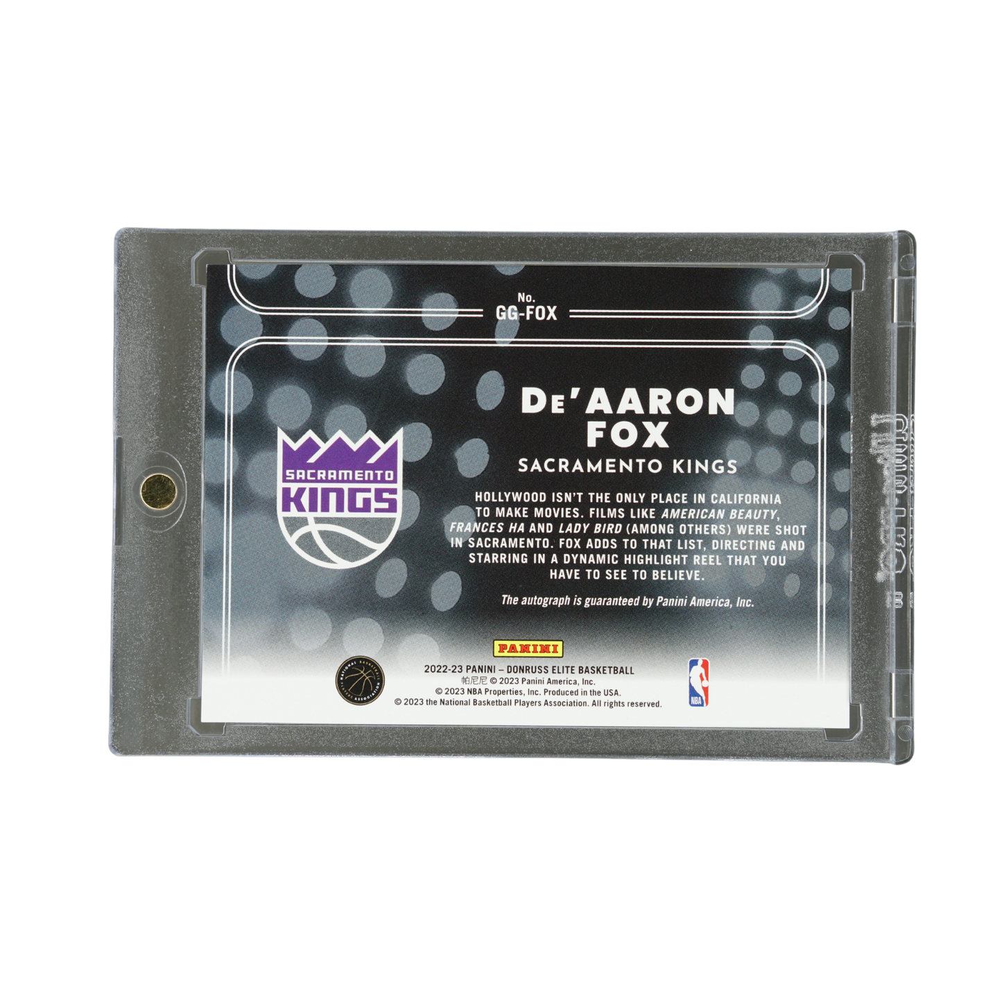 De´Aaron Fox 2022 Elite Genregraphs Red Auto 34/49 #GG-FOX