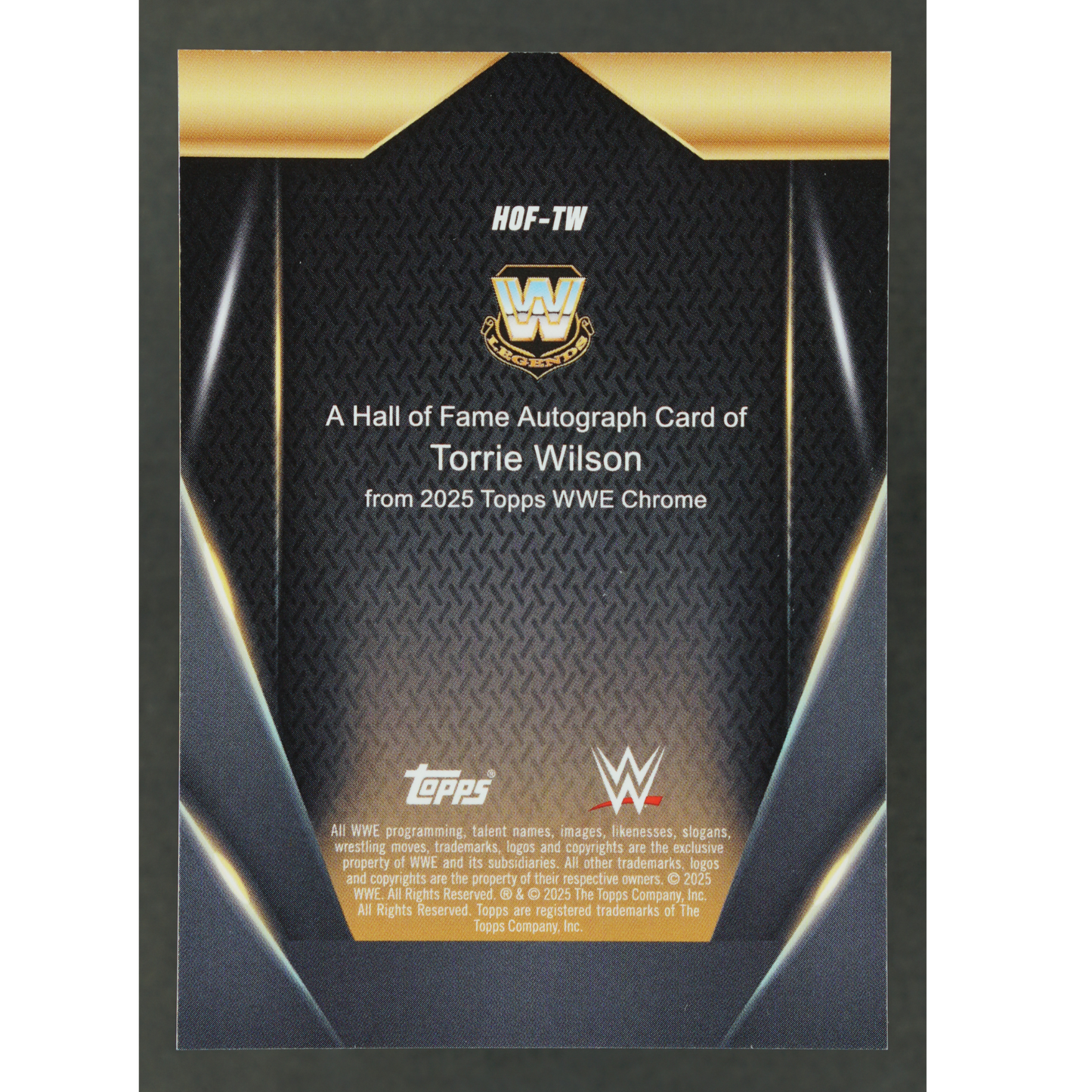 Torrie Wilson 2025 Chrome Hall of Fame Auto 136/150 #HOF-TW