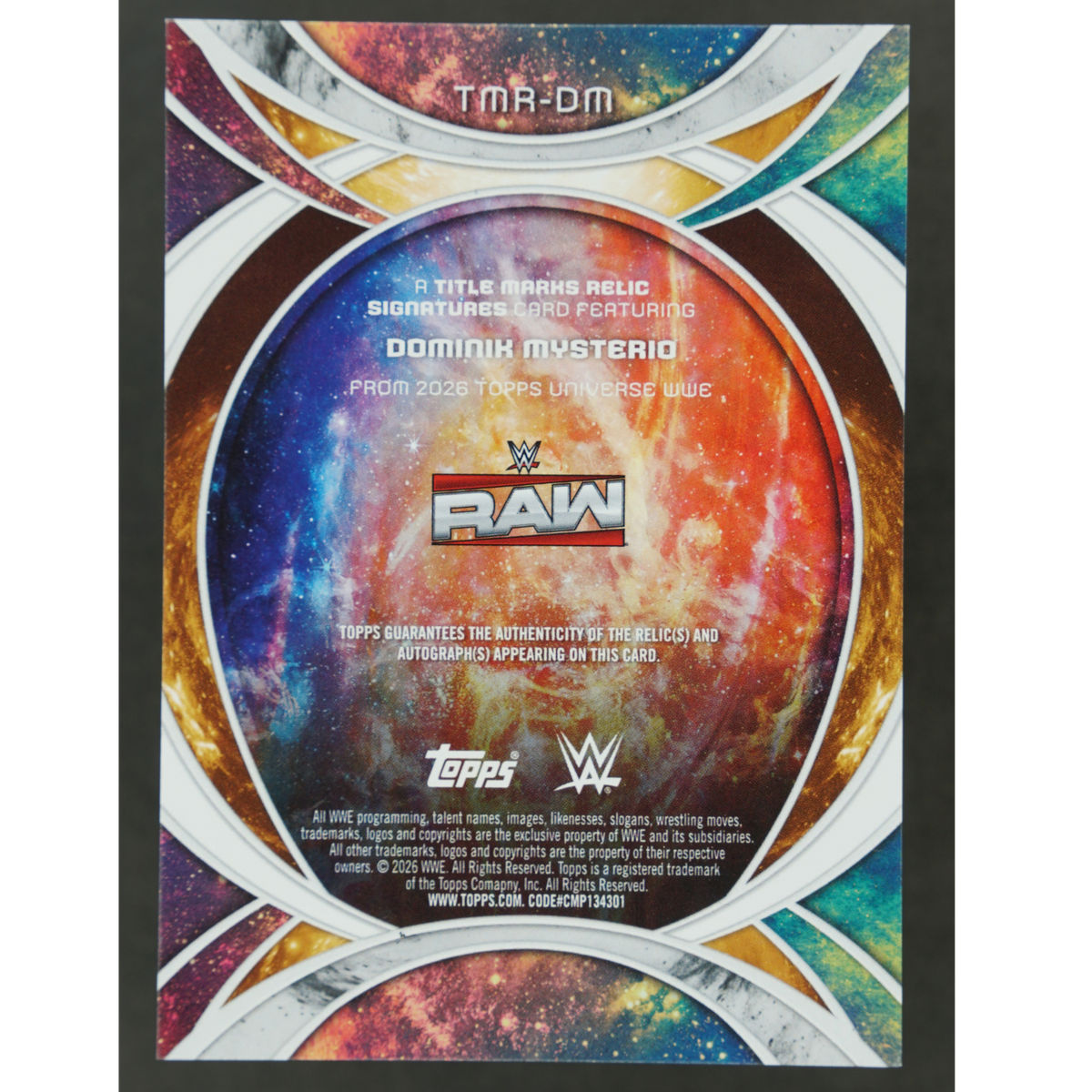 Dominik Mysterio 2025 Universe Title Marks Memoralibia Auto 35/99 #TMR-DM