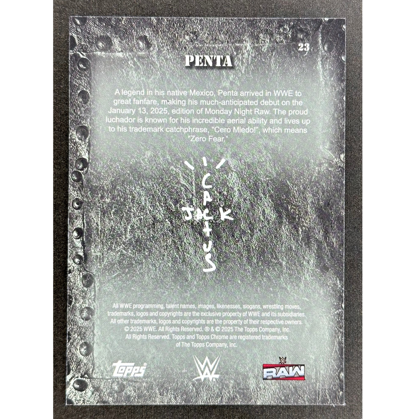 Penta 2025 Cactus Jack Black Yellow Refractor #23