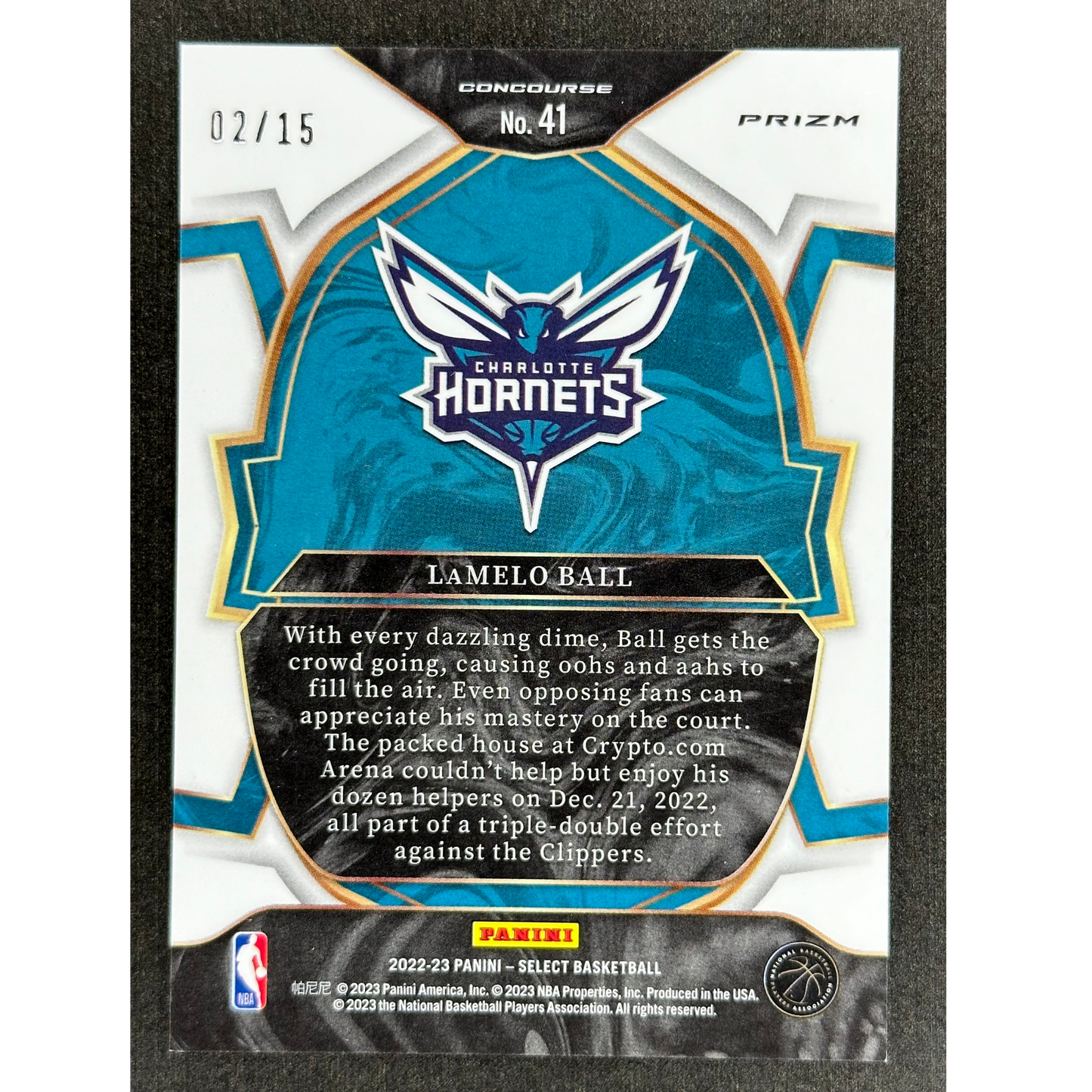 Lamelo Ball 2022 Select 2/15 #41