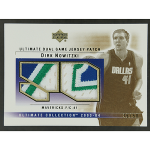 Dirk Nowitzki 2003-04 Ultimate Dual Game Jersey Patch 27/50 #DN-2P