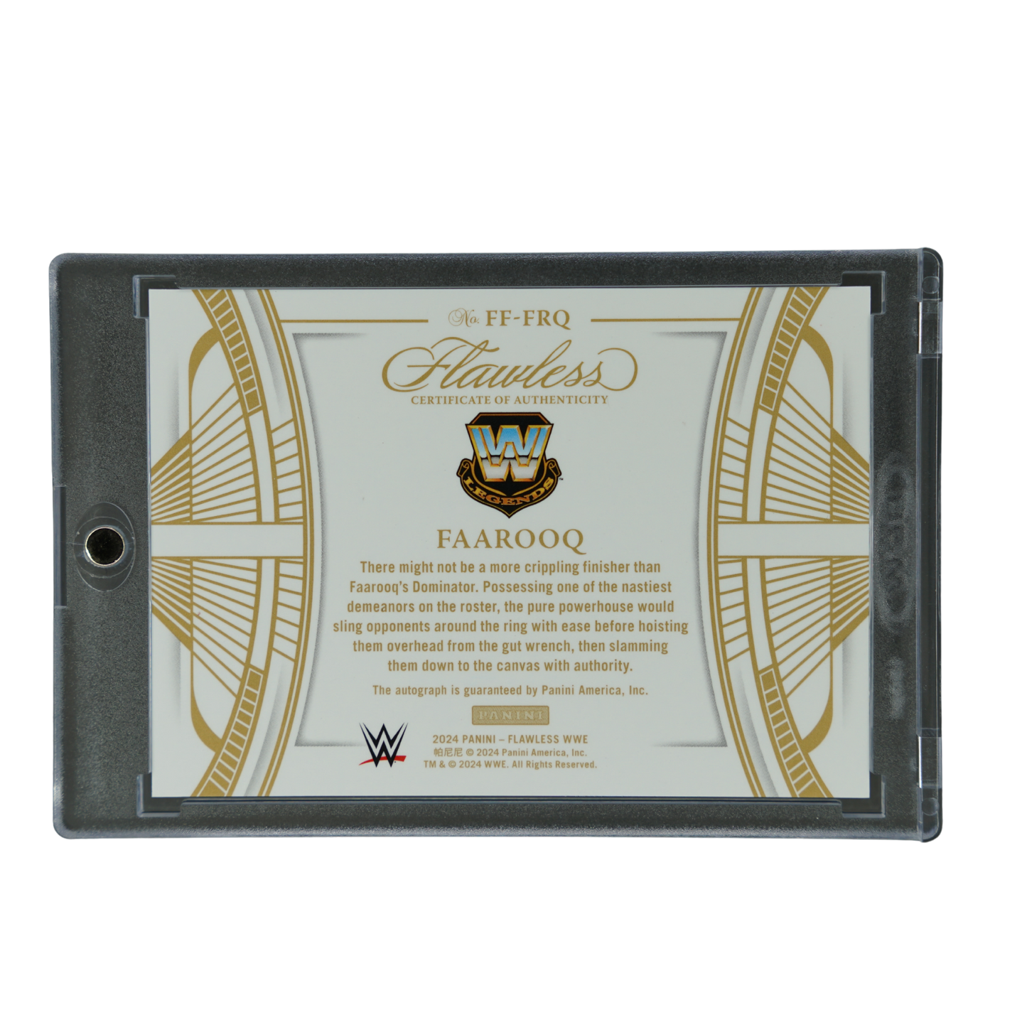 Farooq 2024 Flawless Finishing Moves 10/15 Auto #FF-FRQ