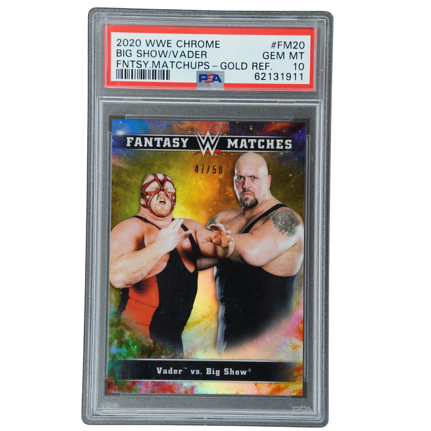 Vader vs Big Show 2020 Chrome Fantasy Matches 47/50 PSA 10 #FM20