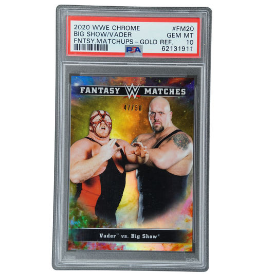 Vader vs Big Show 2020 Chrome Fantasy Matches 47/50 PSA 10 #FM20