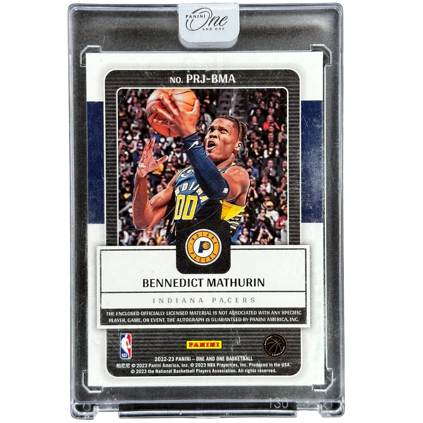 Bennedict Mathurin 2022 RC Rookie Card Patch Auto RPA 57/99 #PRJ-BMA
