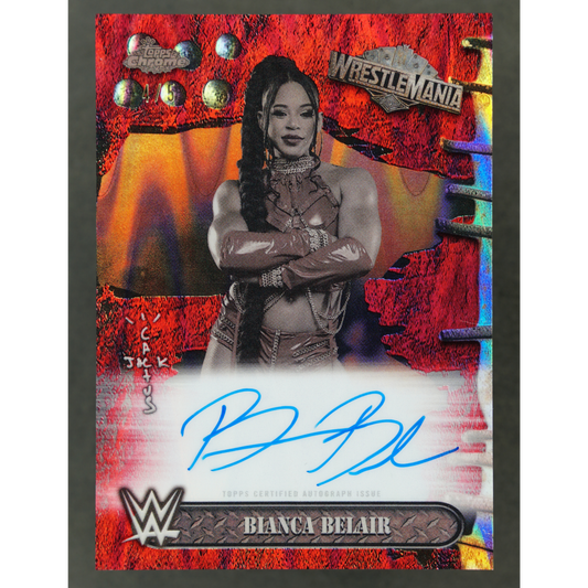 Bianca Belair 2025 Cactus Jack Wrestlemania Red Raywave Auto 4/5 #CJA-BB