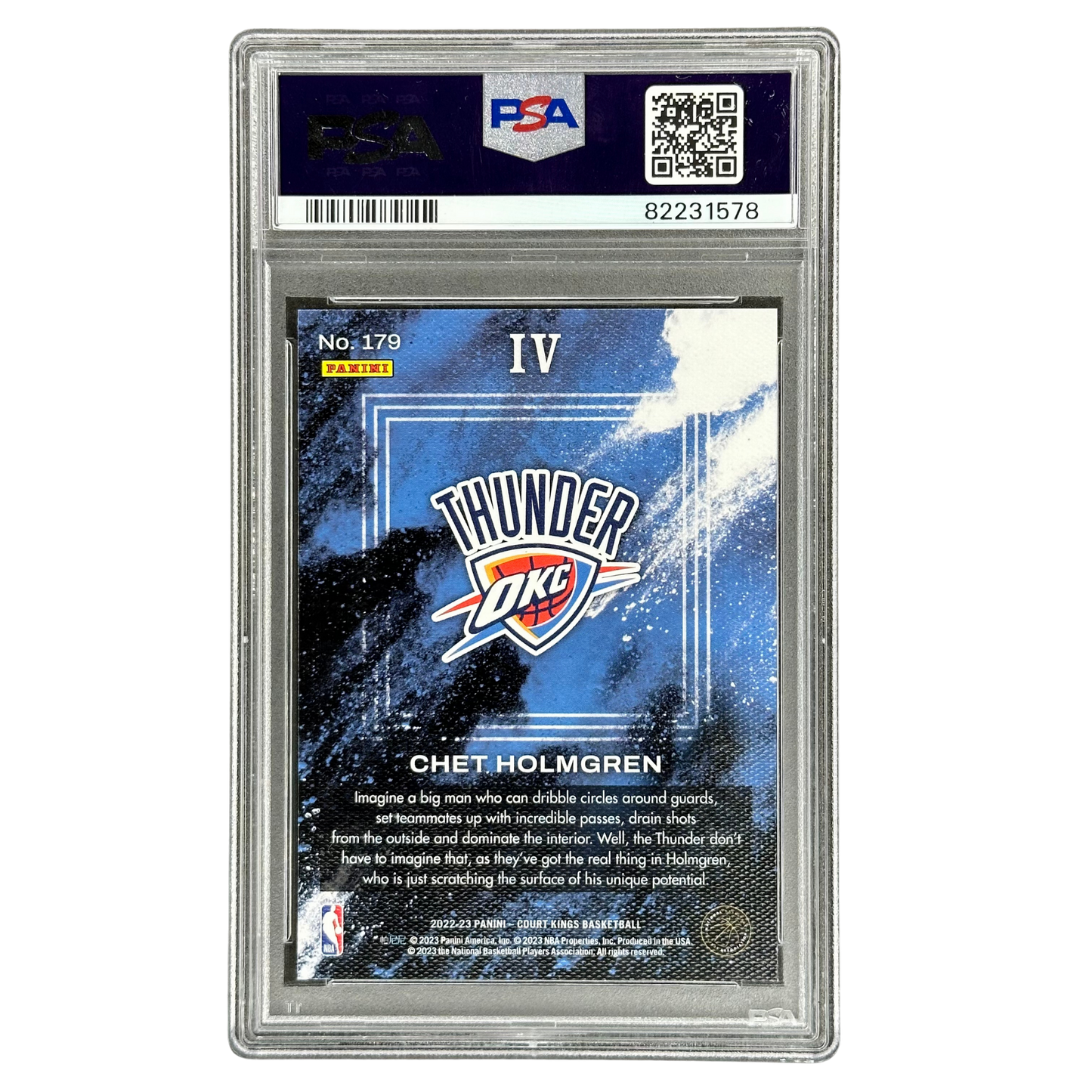 Chet Holmgren 2022 Court Kings Level IV RC Rookie Card PSA 10 #179