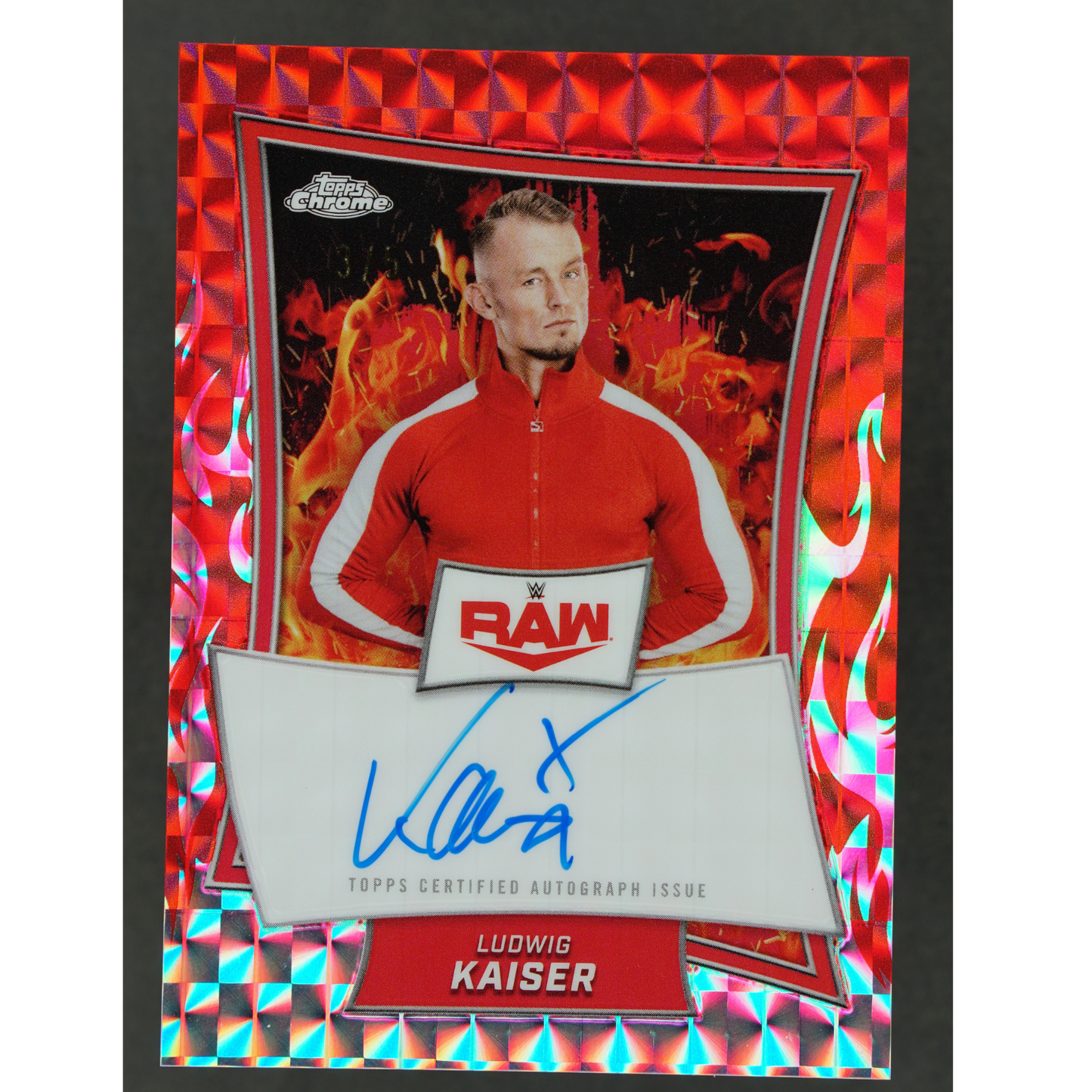 Ludwig Kaiser 2025 Chrome Red Brand Red Geometric Auto 3/5 #RBA-LWG