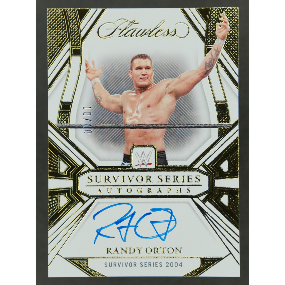 Randy Orton 2024 Flawless Survivor Series Gold Auto 10/10 #SV-ROR