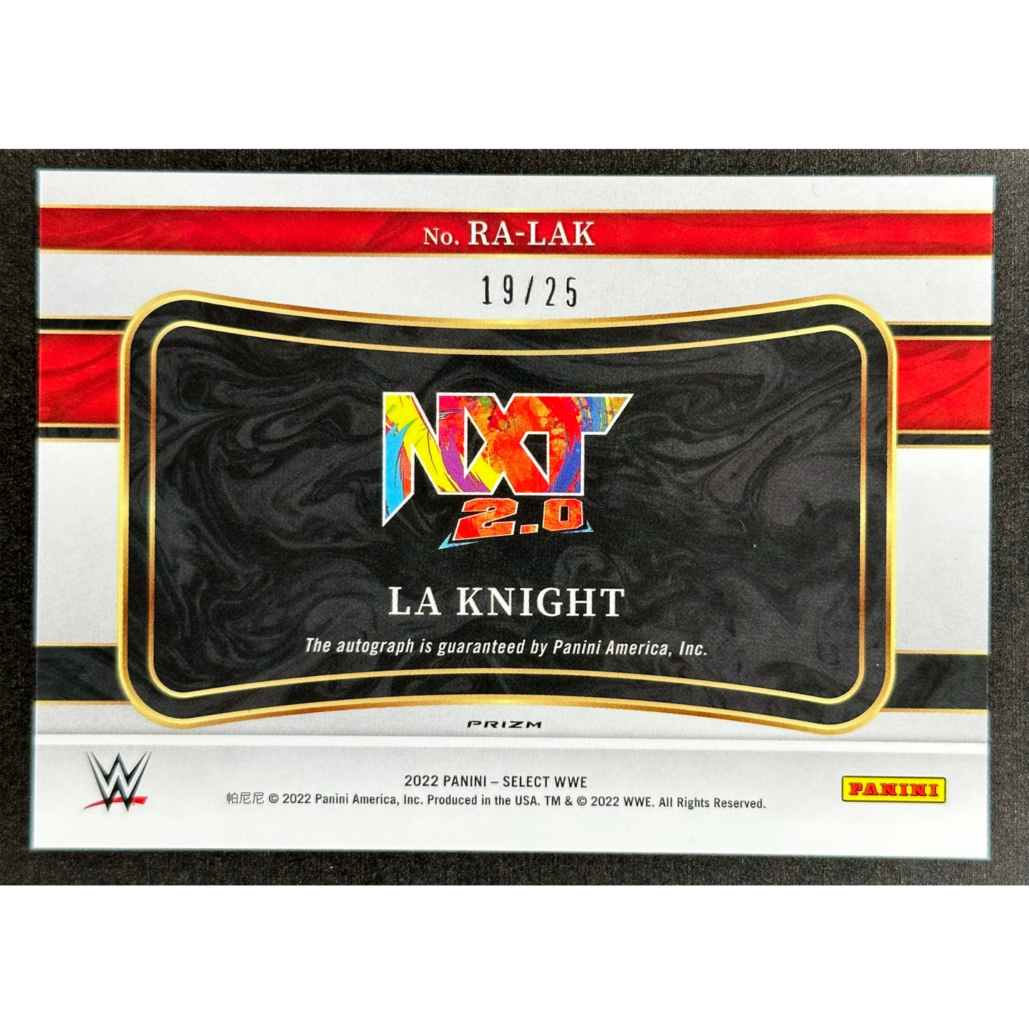 LA Knight 2022 Select Ringside Auto Tie-Dye 19/25 #RA-LAK