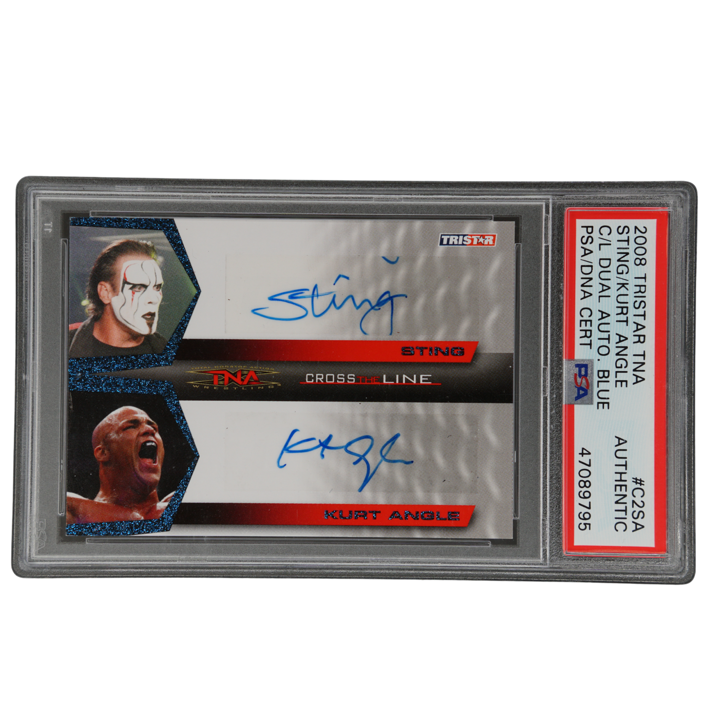Sting und Kurt Angle 2008 Tristar TNA Dual Auto Blue 2/5 #C2SA