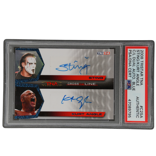 Sting und Kurt Angle 2008 Tristar TNA Dual Auto Blue 2/5 #C2SA