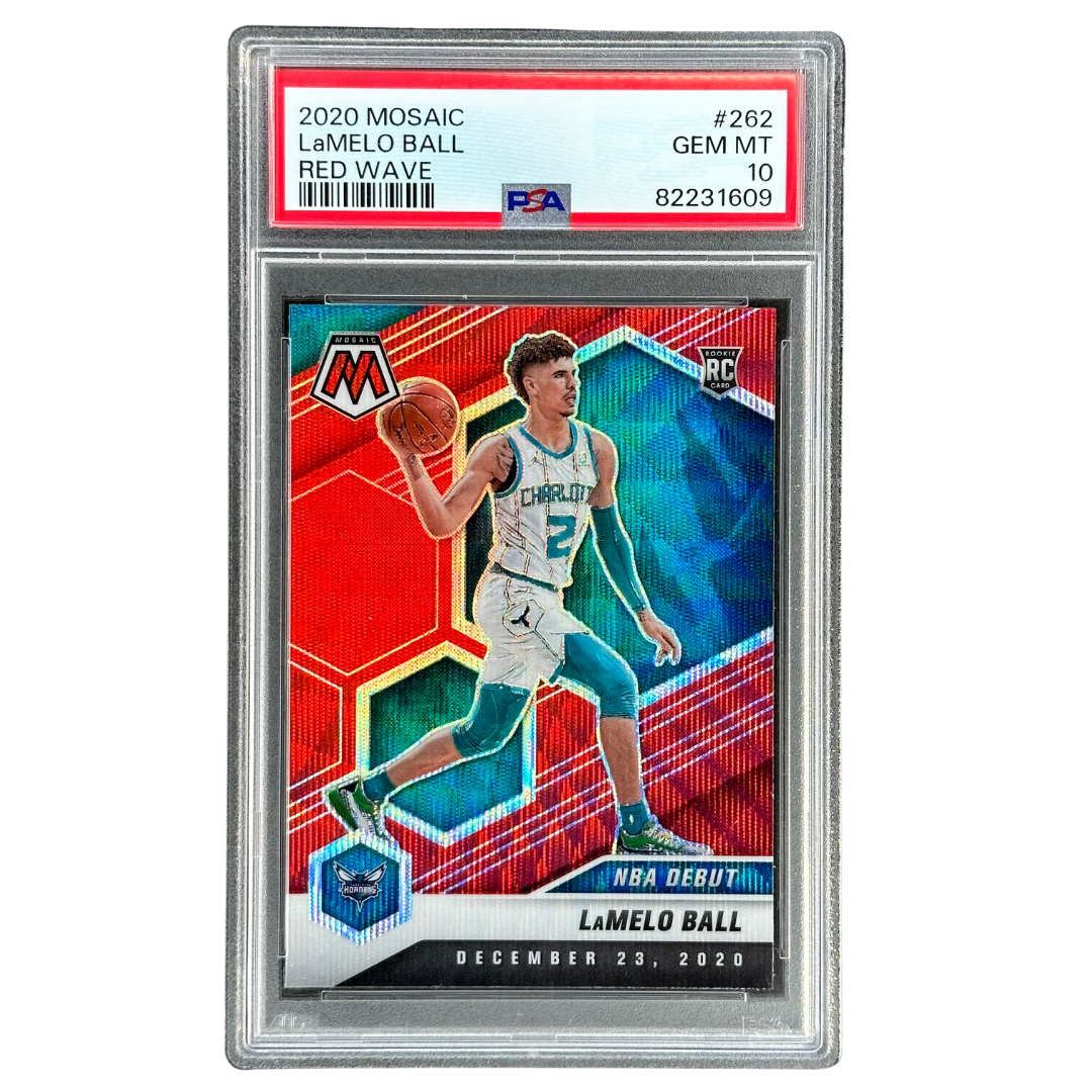 Lamelo Ball 2020 Mosaic Red Wave RC Rookie Card PSA 10 #262