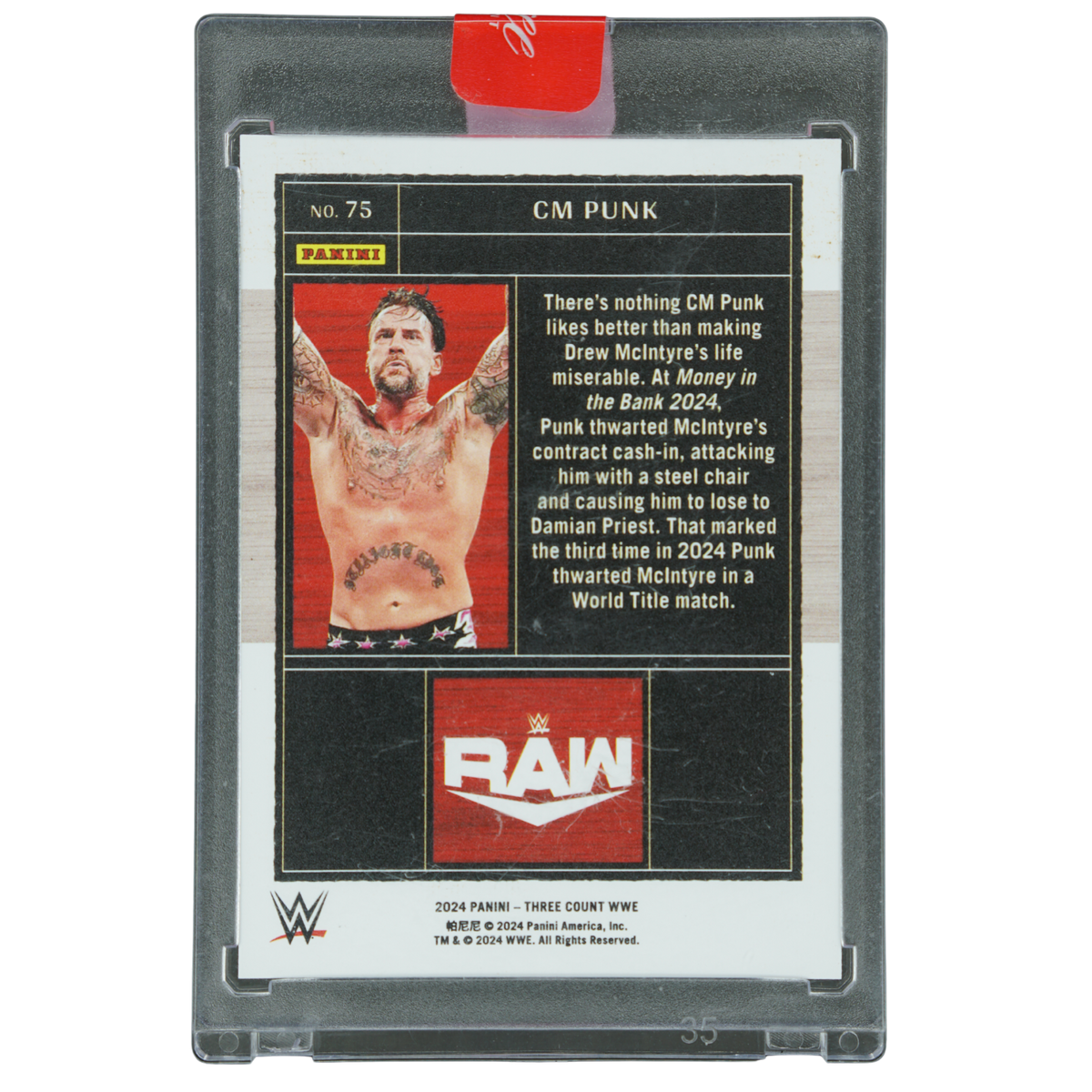 CM Punk 2024 Three Count Gold 7/10 #75