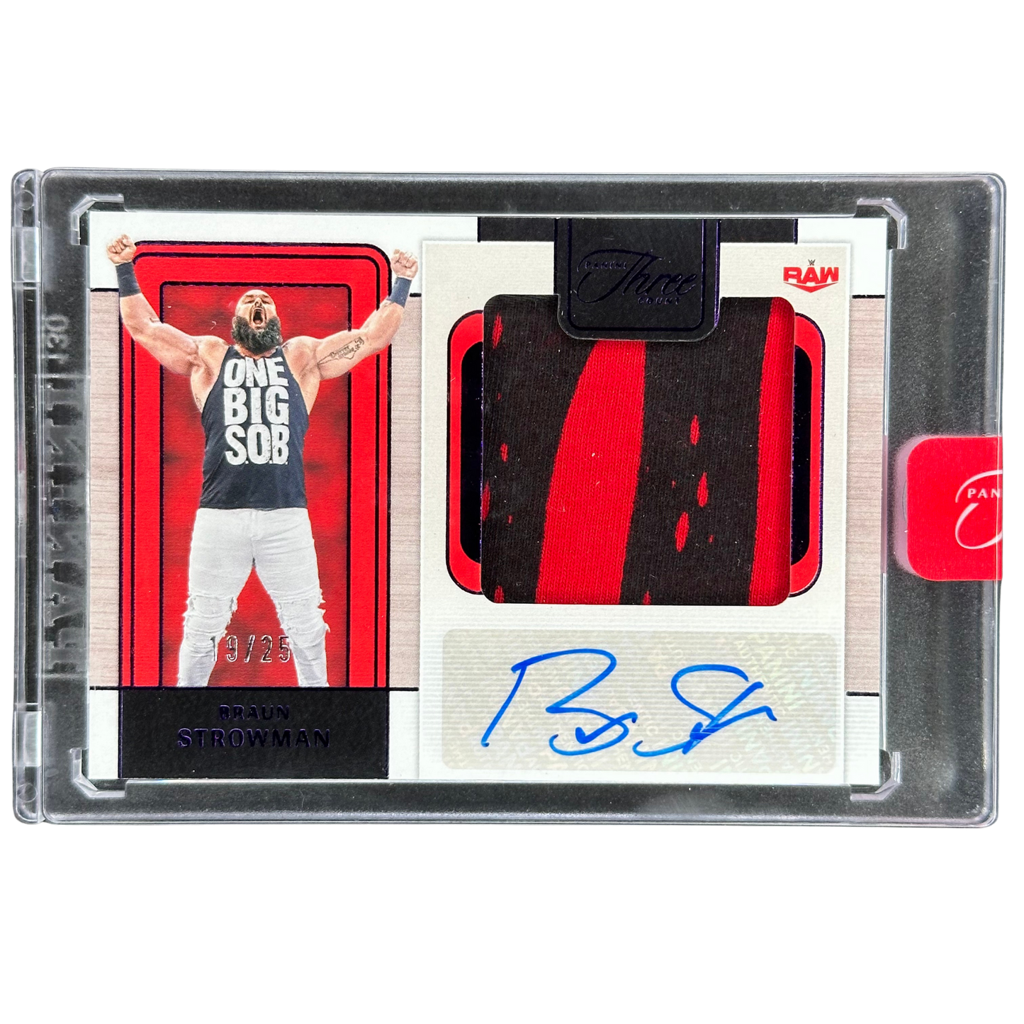 Braun Strowman 2024 Three Count Memorabilia Auto 19/25 #JM-BST