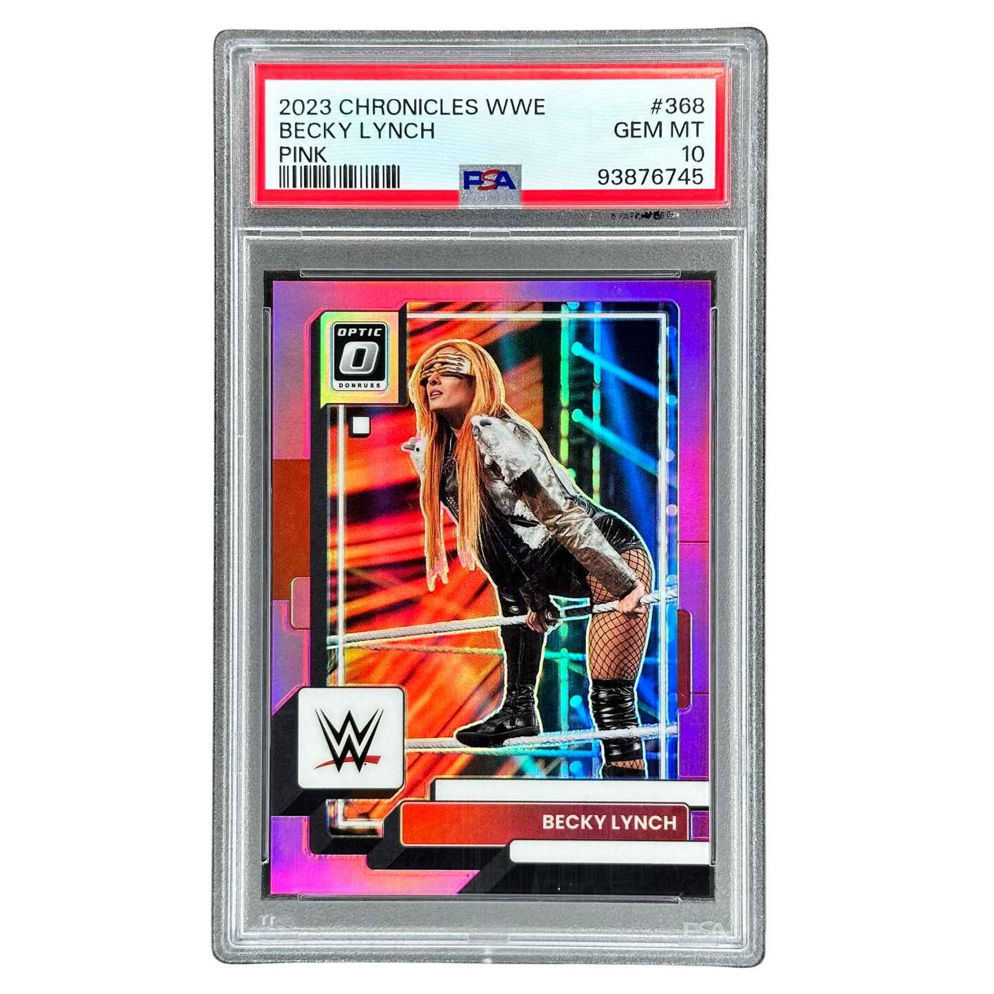 Becky Lynch 2023 Optic Pink 66/199 PSA 10 #368