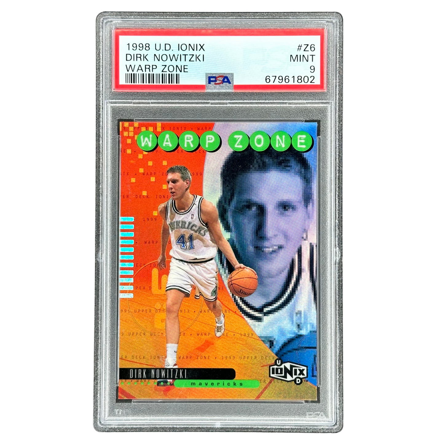 Dirk Nowitzki 1998 Upper Deck Ionix Warp Zone PSA 9 #Z6