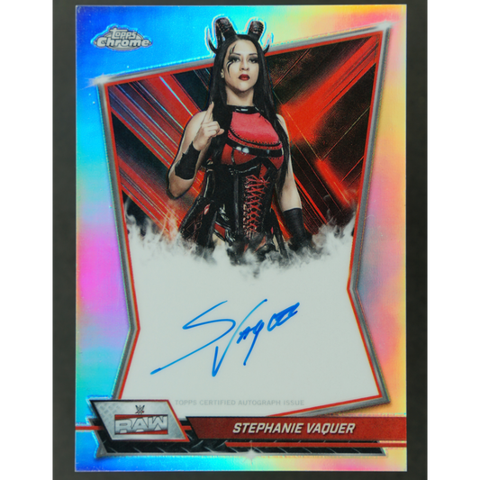 Stephanie Vaquer 2026 Chrome Refractor Red Brand Auto #RBA-STE