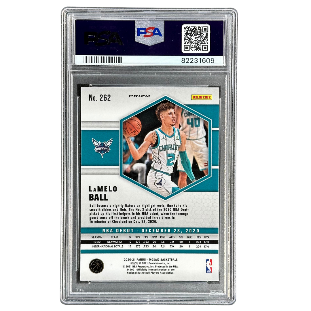 Lamelo Ball 2020 Mosaic Red Wave RC Rookie Card PSA 10 #262