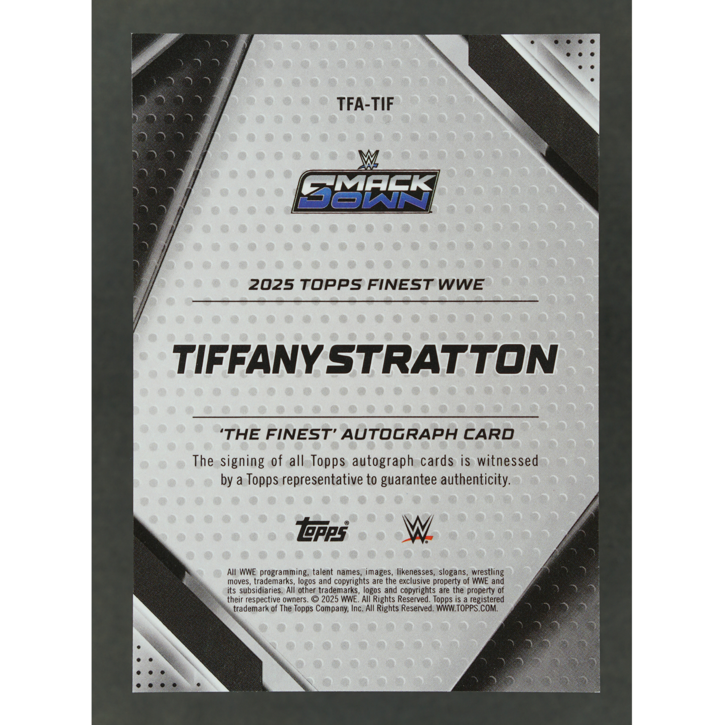 Tiffany Stratton 2025 Finest Auto #TFA-TIF