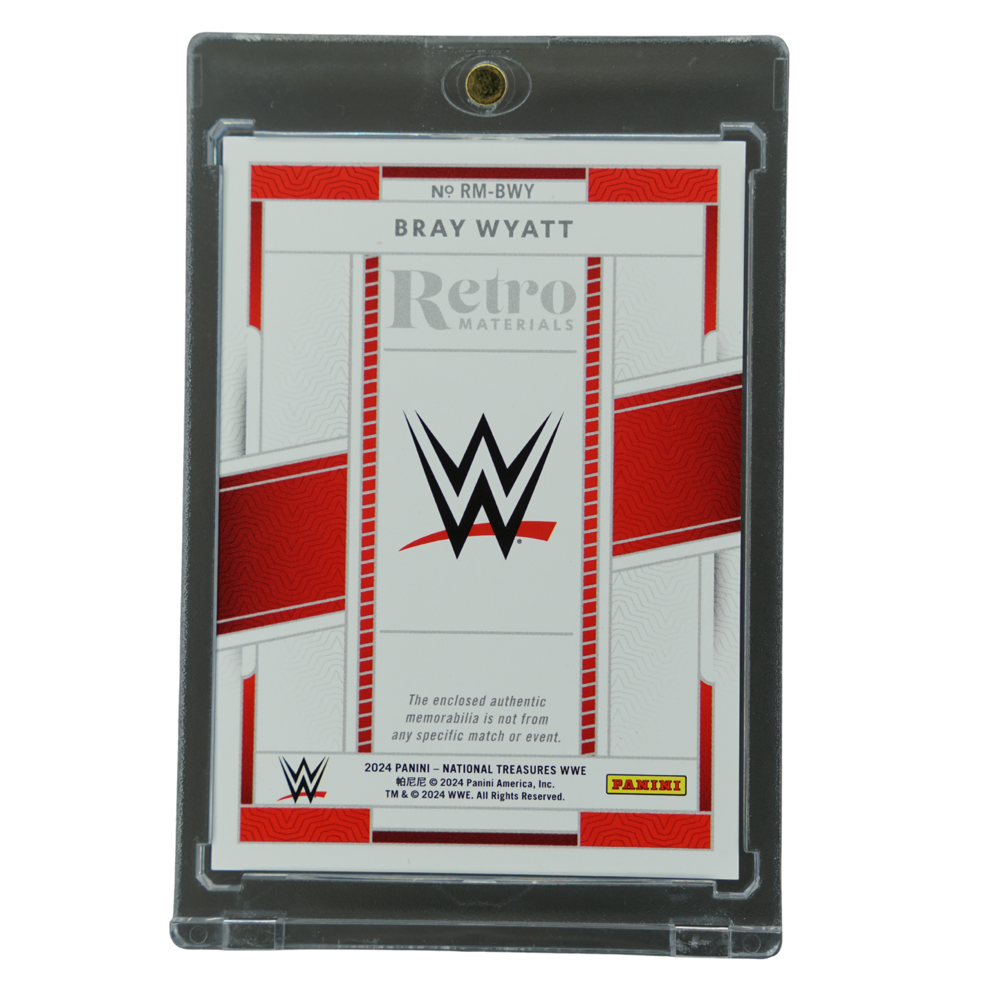 Bray Wyatt 2024 National Treasures 18/25 Retro Materials #RM-BWY
