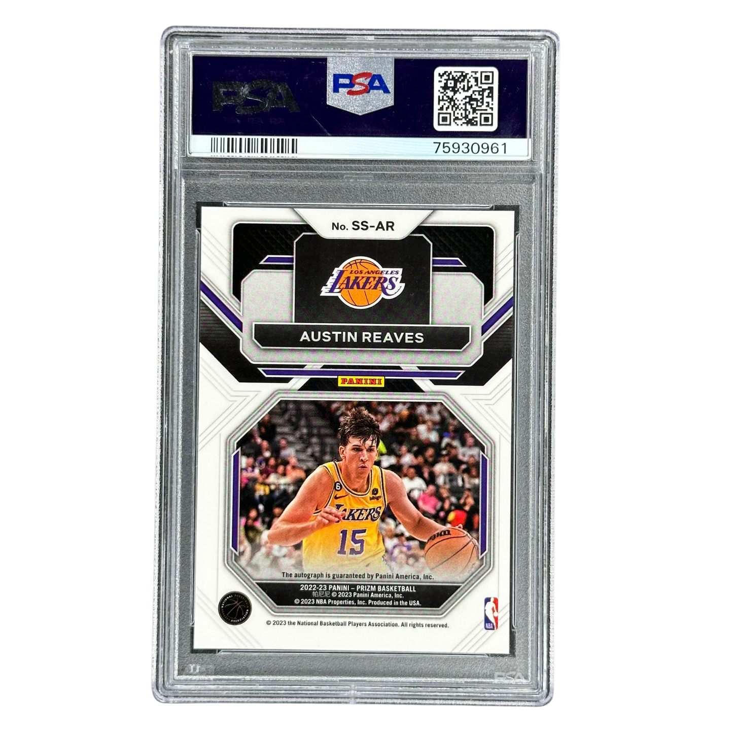 Austin Reaves 2022 Prizm Auto Sensational Signatures PSA 9 #SSAR