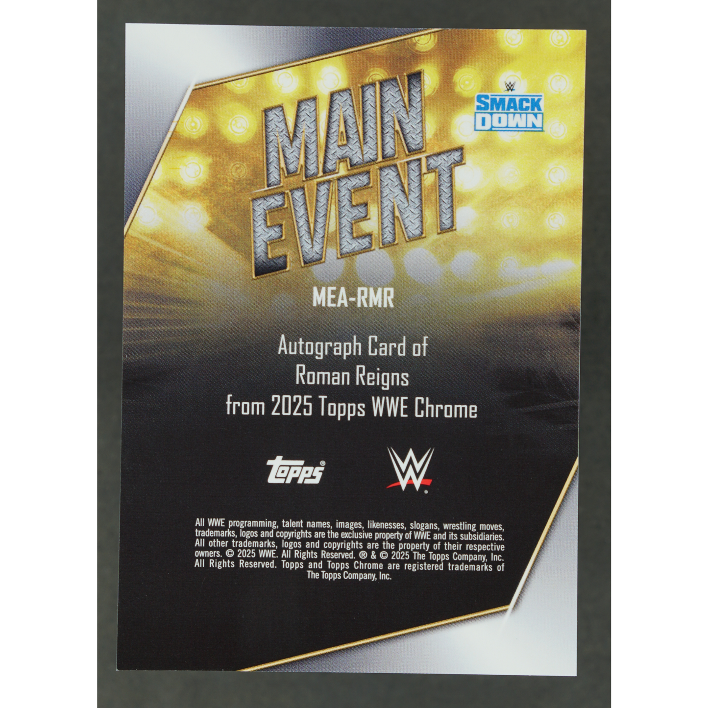 Roman Reigns 2025 Chrome Main Event 103/150 #MEA-RMR