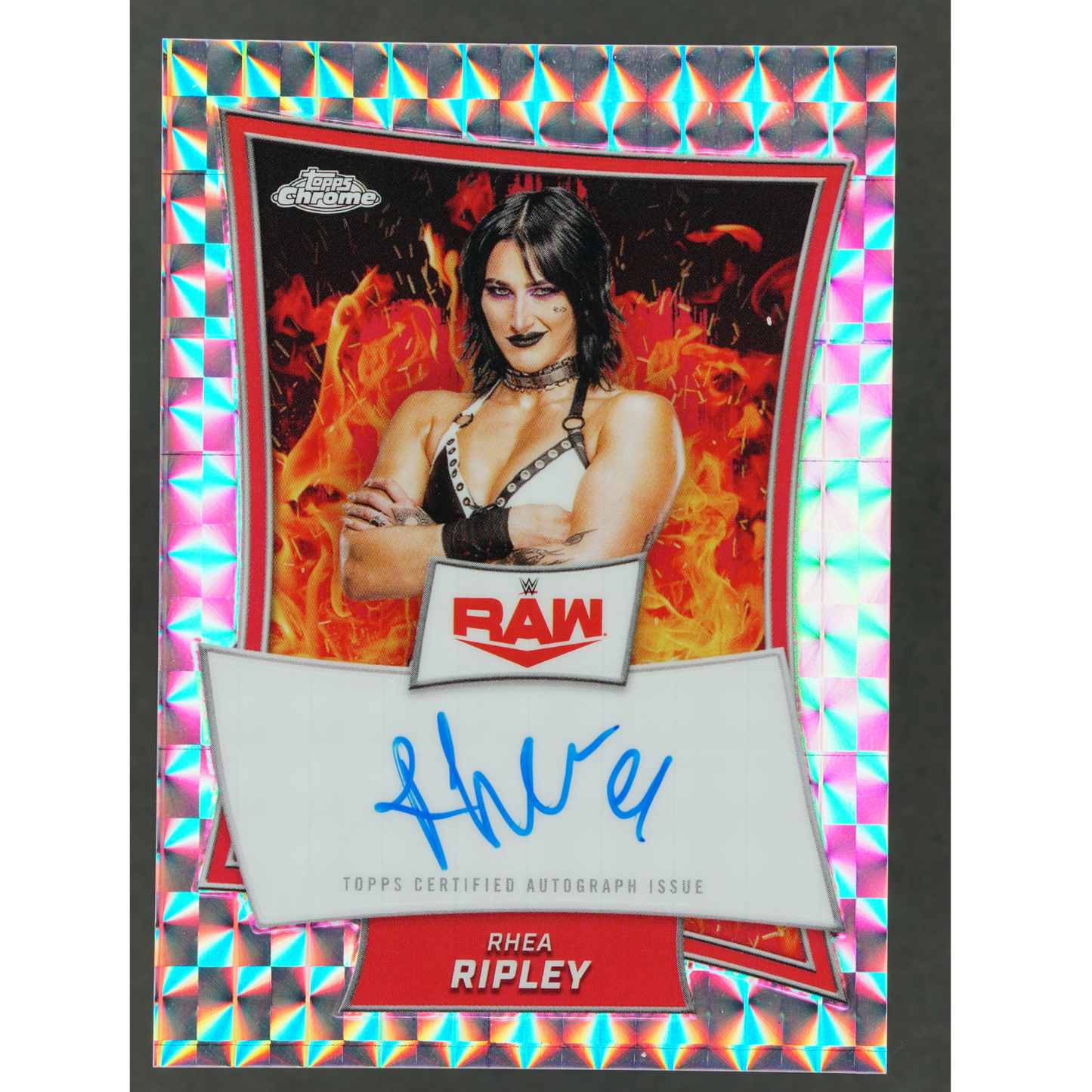 Rhea Ripley 2025 Chrome Red Brand Auto Geometric #RBA-RIP