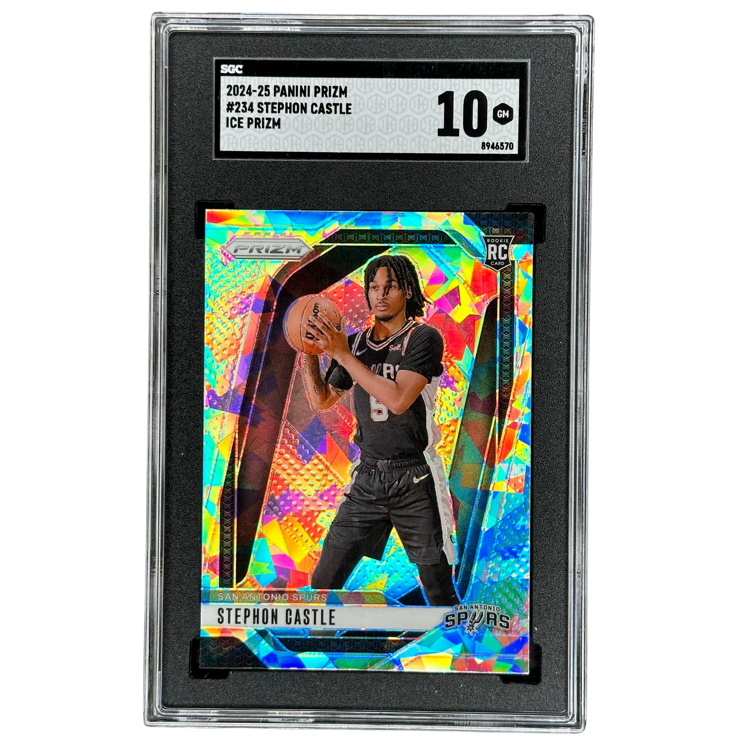 Stephon Castle 2024 Prizm Ice RC Rookie Card SGC 10 #234