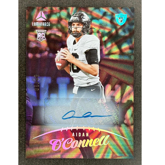 Aidan O‘Connell 2023 Luminance RC Rookie Card Auto 8/10 #139