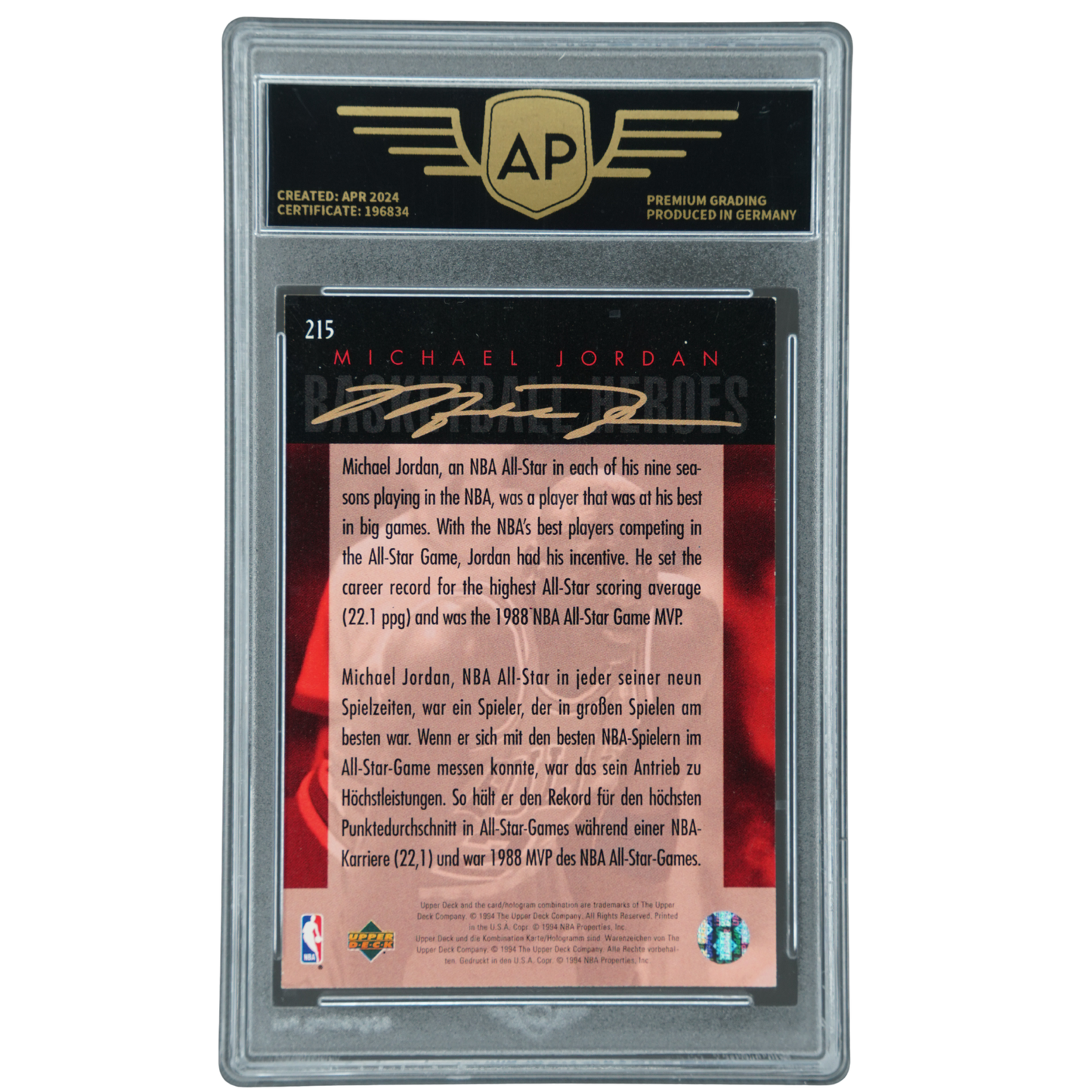 Michael Jordan 1994-95 Collectors Choice AP 5.5 #215