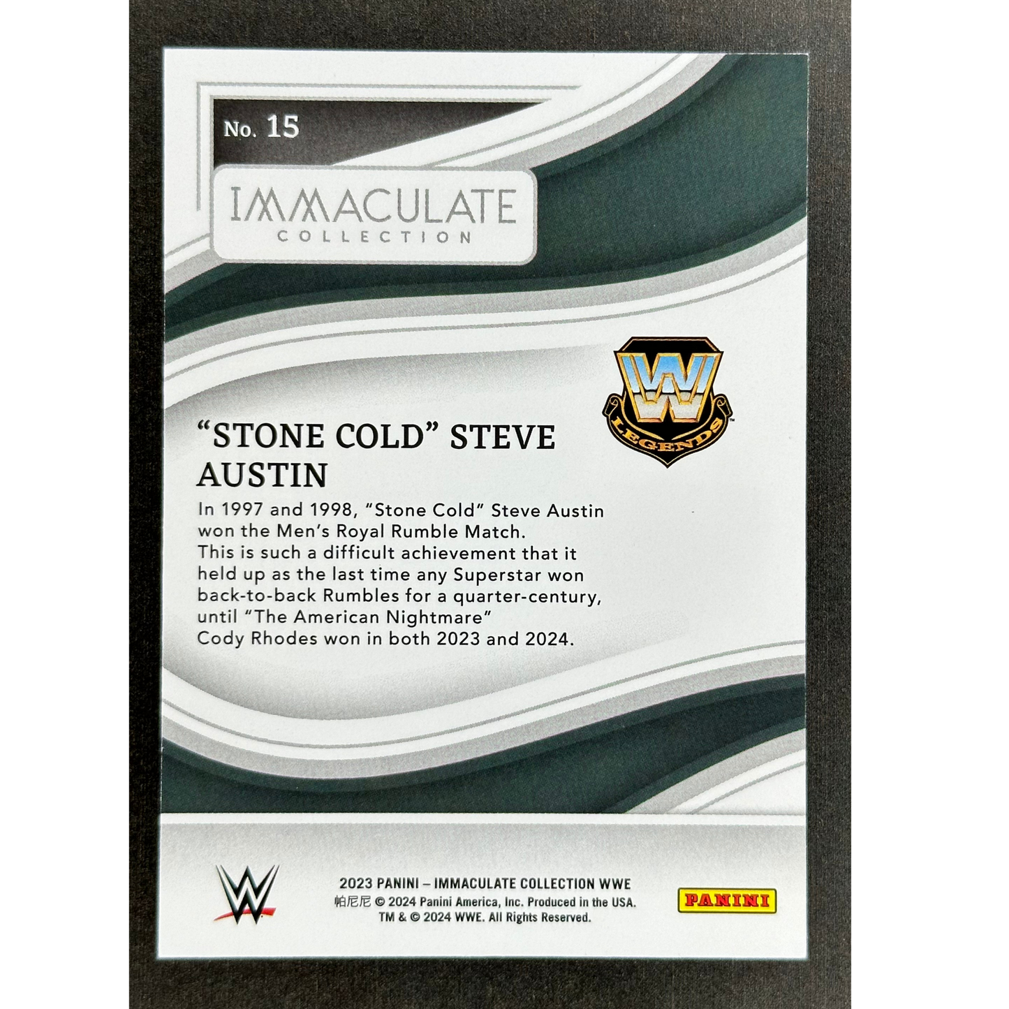 "Stone Cold" Steve Austin Immaculate 34/35 #15