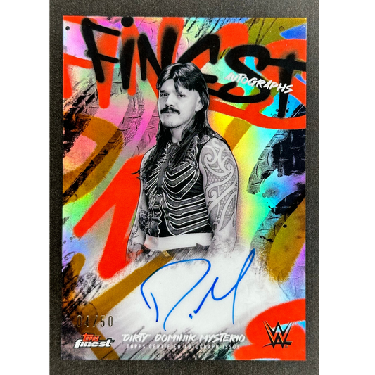 "Dirty" Dominik Mysterio 2025 Finest Autographs 4/50 Gold #FA-MYS